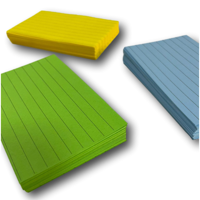 Fogli Per Appunti A Righe In 3 Colori 8,5x6 300 Fogli Carta Di Alta Qualità 3