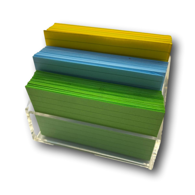 Porta Foglietti In Plex Appunti A Righe In 3 Colori 8,5x6 300 Fogli Carta Di Alta Qualità 5