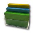 Porta Foglietti In Plex Appunti A Righe In 3 Colori 8,5x6 300 Fogli Carta Di Alta Qualità 6