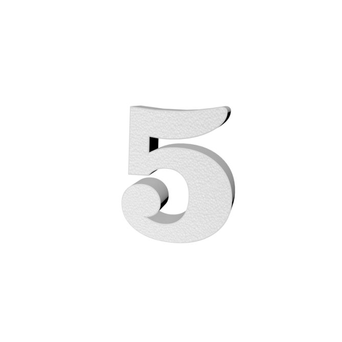 Numero In 3d In Polistirolo Clair 24cm Altezza 4cm Spessore Per Decorazioni Insegne E Scritte 6