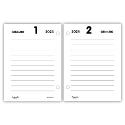 Ricambio Agenda 2024 8x12,5cm Bianco Blocco Almanacco Zodiaco Carta Da Tavolo 1