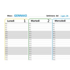 Agenda Settimanale A3 2026, Planner Spiralato , 30x42cm, Pianificazione Oraria 15 Minuti, 55 Fogli, Visione Completa 7 Giorni 4 2