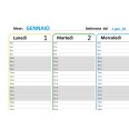 Agenda Settimanale A3 2026, Planner Spiralato , 30x42cm, Pianificazione Oraria 15 Minuti, 55 Fogli, Visione Completa 7 Giorni 2