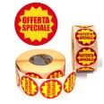 Etichette Adesive Offerta Speciale, Rosso e Giallo, 2.000 Etichette, 2 Rotoli, Adesivi Promozionali per Negozi 1