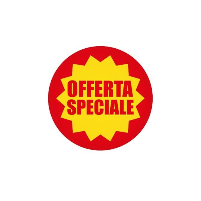 Etichette Adesive Offerta Speciale, Rosso e Giallo, 2.000 Etichette, 2 Rotoli, Adesivi Promozionali per Negozi 2
