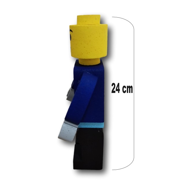 Omino Mattoncini In Polistirolo Altezza 24cm Colorato Ed Assemblato 4