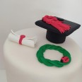 Kit Decorazione Per Torta Tema Laurea Larghezza 10cm Non Commestibile In Pasta Di Zucchero 1