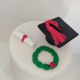 Kit Decorazione Per Torta Tema Laurea Larghezza 10cm Non Commestibile In Pasta Di Zucchero 2