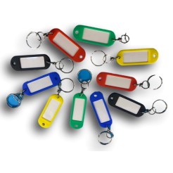 Portachiavi Con Targhetta Portanome 50 Pezzi Con Anello Girevole In Plastica Morbida In 5 Colori Assortiti 3 2