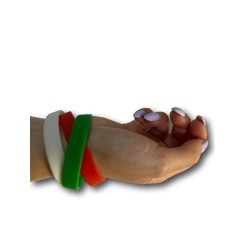 Bracciale Tricolore In Gomma Silicone 3 Pezzi 1 2