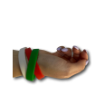 Bracciale Tricolore In Gomma Silicone 3 Pezzi 2