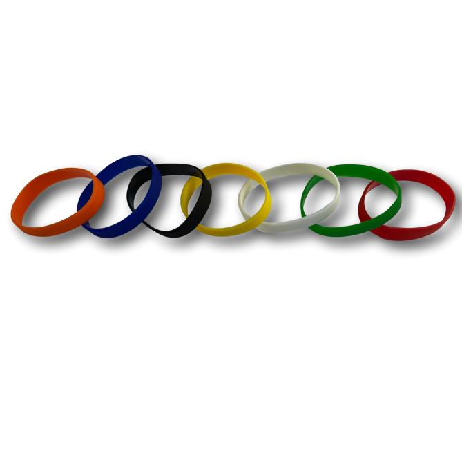Bracciale Seven In Gomma Silicone 7 Pezzi Colori Assortiti 2