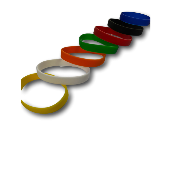 Bracciale Seven In Gomma Silicone 7 Pezzi Colori Assortiti 3