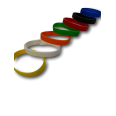 Bracciale Seven In Gomma Silicone 7 Pezzi Colori Assortiti 3