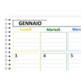 Planning mensile 2026 2027 spiralato 30x42cm A3 25 24fogli 2