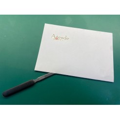 Apri Buste Tagliacarte In Acciaio Con Manico Nero In Plastica 5 Pezzi 1 2