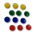 Bottoni Magnetici Rotondi 30 Mm (12 Pezi) Scuola Ufficio In Plastica 1