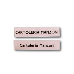 Etichetta Adesiva Nome Citofono E Cassetta Postale 2 Pezzi In Plastica Lucida Bianco E Carattere Nero 2