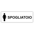 Targa Segnaletica Spogliatoio Donna Adesiva 150x50 Mm S. 3 Mm 1