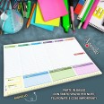Planning da tavolo A3 perpetuo 7COLORS 43x31 BILINGUE (55 fogli) agenda da tavolo senza data 4