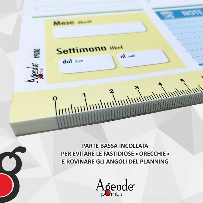 Planning da tavolo A3 perpetuo 7COLORS 43x31 BILINGUE (55 fogli) agenda da tavolo senza data 5