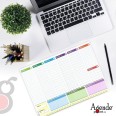 Planning da tavolo A3 perpetuo 7COLORS 43x31 BILINGUE (55 fogli) agenda da tavolo senza data 6