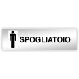 Targa Segnaletica Spogliatoio Uomo Adesiva 150x50 Mm S. 3 Mm 2