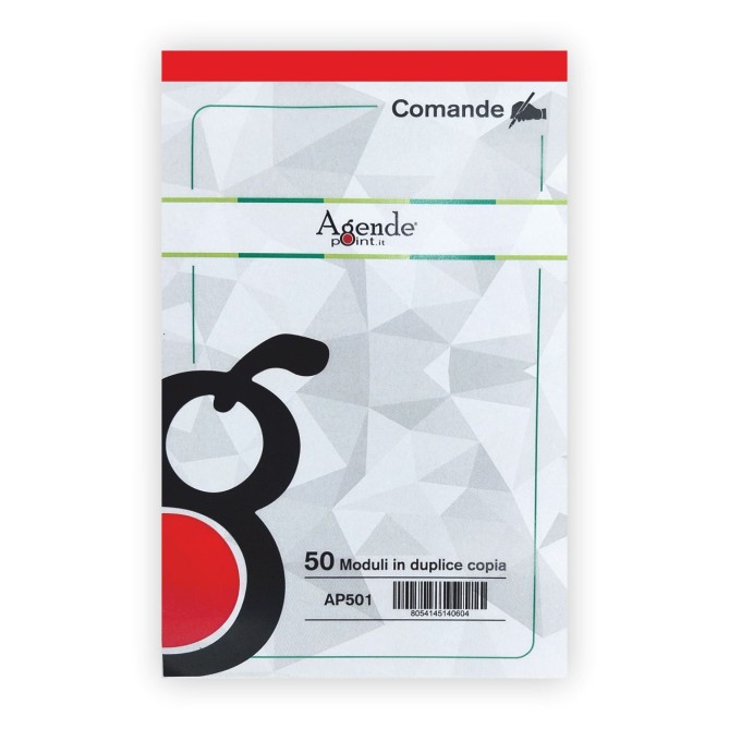 Blocco Comande Maxi 2 Copie 50 Moduli Autoricalcanti 16,5x10,5cm 50 + 50 3