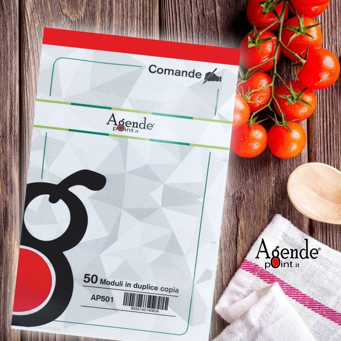 Blocco Comande Maxi 2 Copie 50 Moduli Autoricalcanti 16,5x10,5cm 50 + 50 8