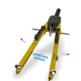 Compasso Balaustrone Professionale Colorato Con Rotella In Alluminio Apertura Rapida 7