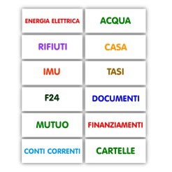 Etichette Adesive Ufficio E Casa Colorate 56x22 Mm 48 Etichette Per Carpette Fascicoli E Raccoglitori 1 2