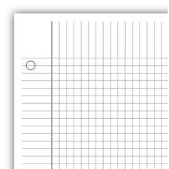 Ricambio agenda organizer rigatura 21x30cm A4 100gr 50fogli 1 2