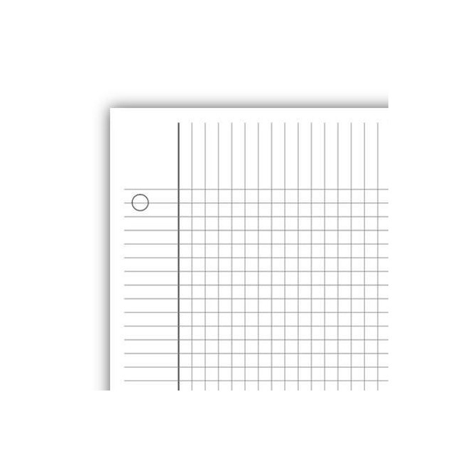 Ricambio agenda organizer rigatura 21x30cm A4 100gr 50fogli 2