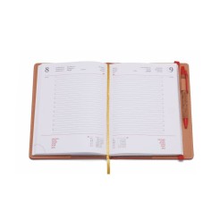 Agenda giornaliera 2026 sughero chiusura elastico 15x21cm A5 multilingua giallo 2 2