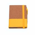 Agenda giornaliera 2026 sughero chiusura elastico 15x21cm A5 multilingua giallo 2