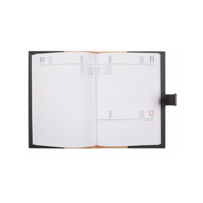 Agenda giornaliera 2026 termovirante chiusura fibbia 15x21cm A5 tasca 5