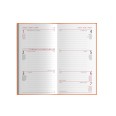 Agenda settimanale tascabile 2026 tessuto 8x15cm multilingua blu 1