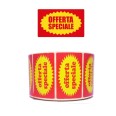 Etichette Adesive Offerta Speciale, Rosso e Giallo, 2.000 Etichette rettangolari , 2 Rotoli, Adesivi Promozionali per Negozi 1