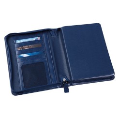 Agenda giornaliera 2026 similpelle chiusura zip 17x24cm tasca multilingua NERO 1