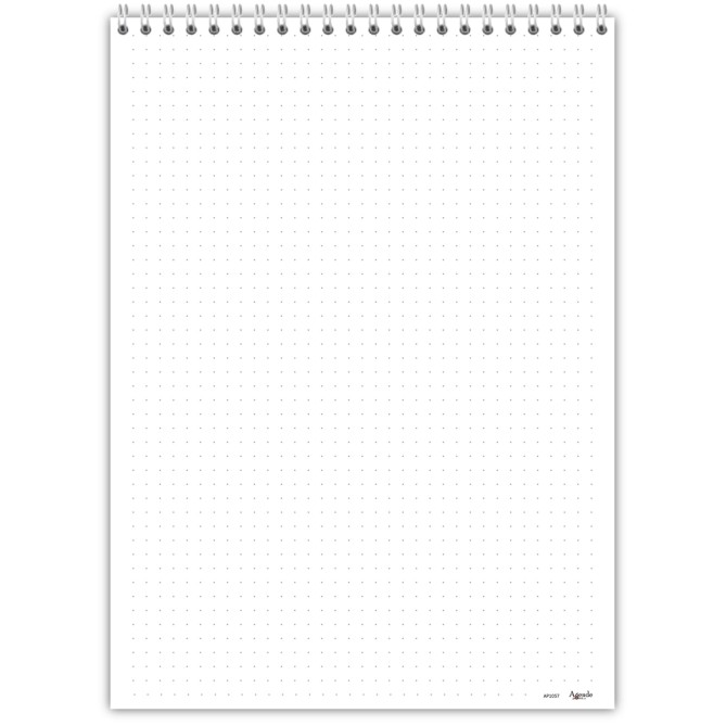 Blocco Notes Per Appunti Dots Grid A4 21x30cm 60 Fogli Spiralato Puntinato 3