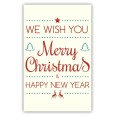 Biglietti Auguri Buon Natale E Felice Anno Nuovo 5 Pezzi Carta Avorio 1