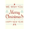 Biglietti Auguri Buon Natale E Felice Anno Nuovo 5 Pezzi Carta Avorio 2