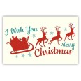 Biglietti Auguri Buon Natale Con Renne 5 Pezzi In Carta Avorio 1