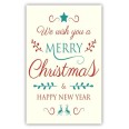 Biglietti Auguri Buon Natale E Felice Anno Nuovo 5 Pezzi In Carta Avorio 1