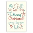Biglietti Auguri Buon Natale E Felice Anno Nuovo 5 Pezzi In Carta Avorio 1