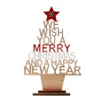 Albero Di Natale In Legno Con Supporto Staccabile Alto 17cm 1