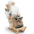 Babbo Natale Milord Su Slitta In Piedi Plastica E Ciniglia 1