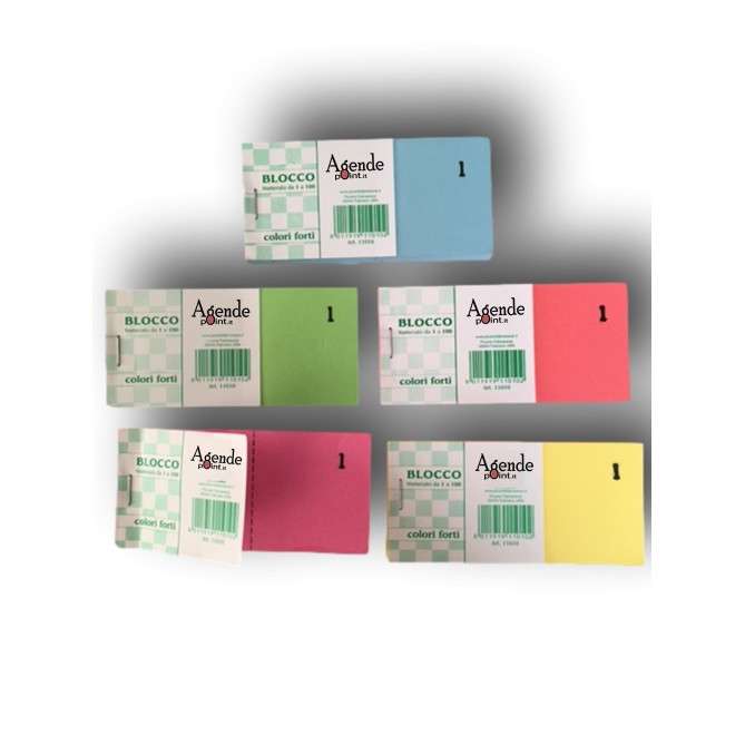 Blocchi numerati 1-100 set 10 pezzi colori forti 1