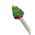 Matita Bianca in Legno con Gomma Albero di Natale - 5 Pz 2