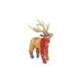Animali Realizzati In Carta E Tessuti Riciclati Cervo H. 15cm 1
